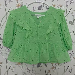 ADINA EYELET LACE TOP
